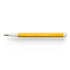 Pen with yellow barrel and white grip on a white background