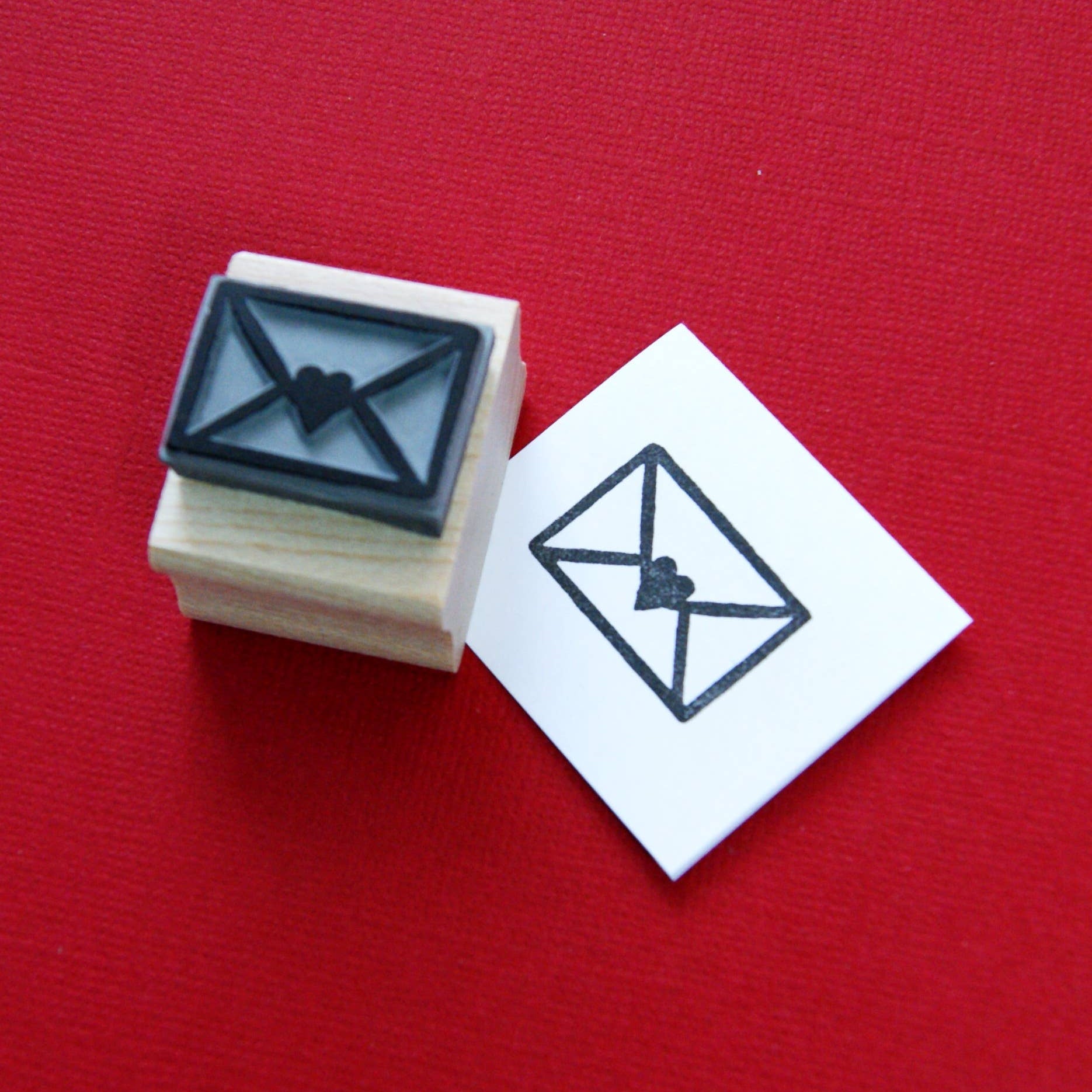 Love Letter Envelope Mini Rubber Stamp
