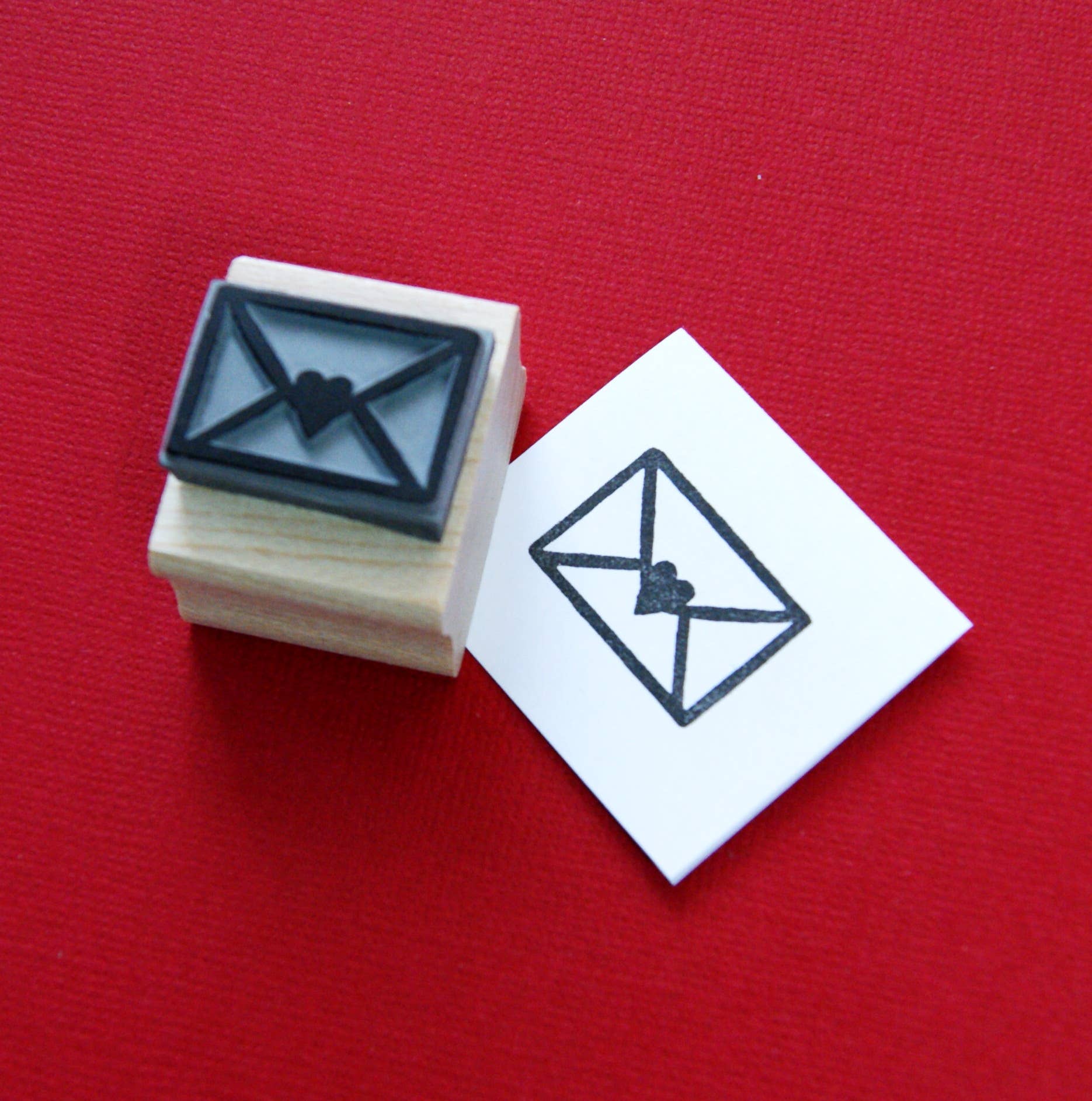 Love Letter Envelope Mini Rubber Stamp