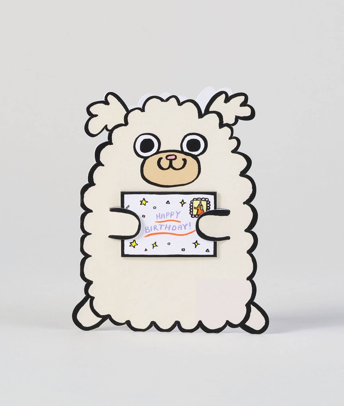 Dog with Mini Card Kid's Greetings Card