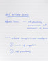 Handwritten notes on a whiteboard about the Mona Lisa by Leonardo da Vinci, including description and analysis points.