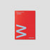 Red planner with 'W' logo and 'mishmash' branding on a light gray background