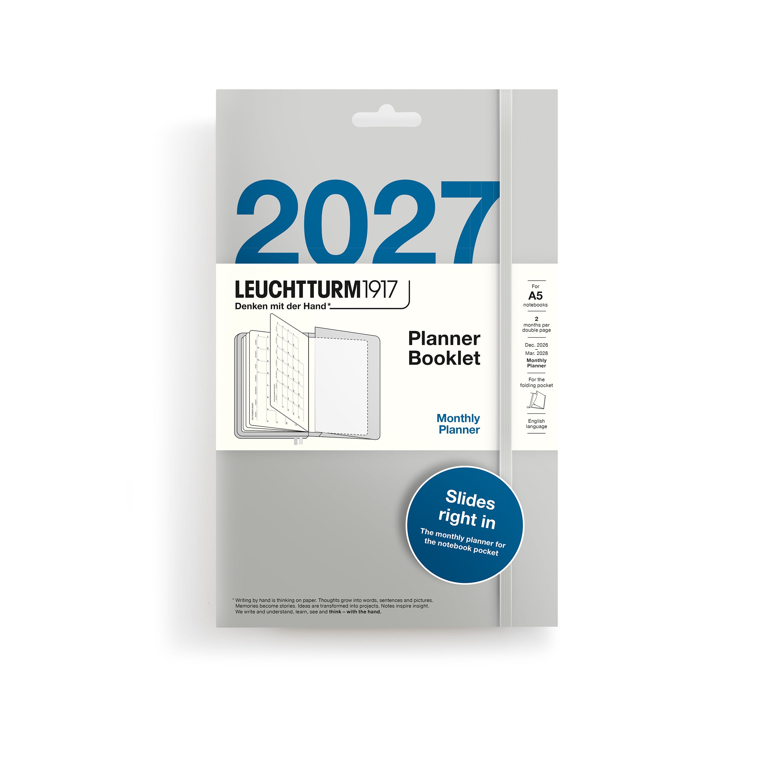 Leuchtturm1917 planner booklet packaging with '2027' on a white background