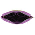 Purple jewelry organizer with compartments on a white background