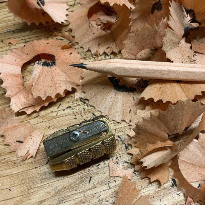 Brass Pencil Sharpener And Pencil
