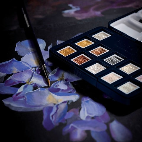 Van Gogh Watercolour Pan Pocket Box 12 Colours - Metallic
